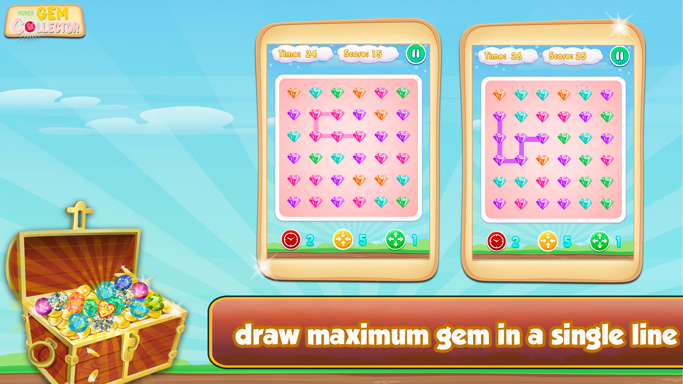 Miner Gem Collector 2015 - Jewel Crush Blitz Puzzle games screenshot 2