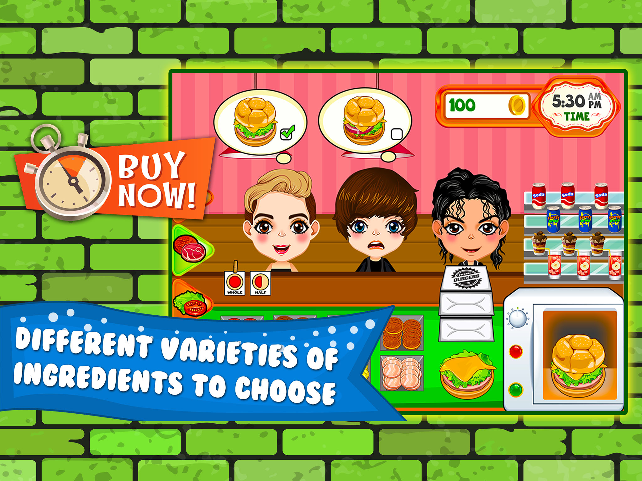 Burger Cooking Restaurant Maker Jam - the mama king food shop in a jolly diner story dash game! screenshot 6