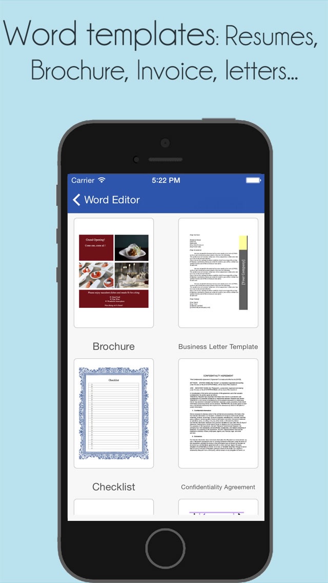 iWord Processor iPhone screenshot 2 - Utilities app