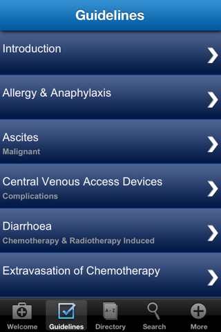 London Cancer Alliance Acute Oncology Guidelines screenshot 2