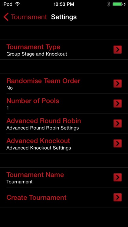 Tournament App