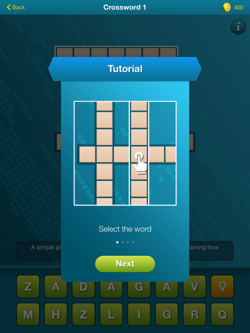 Crossword - classic word search puzzle game on english for lovers of games guess words, hangman and boggle iPad screenshot