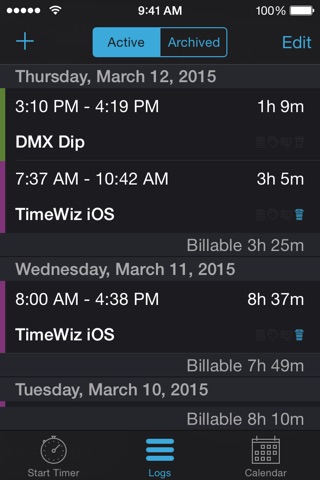 TimeWiz - Time tracking for Individuals and Businesses screenshot 4