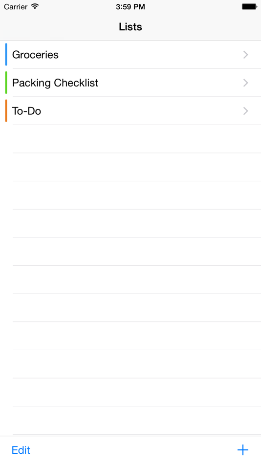 #1. Simple Lists + (iOS) بواسطة: MarketWall.com