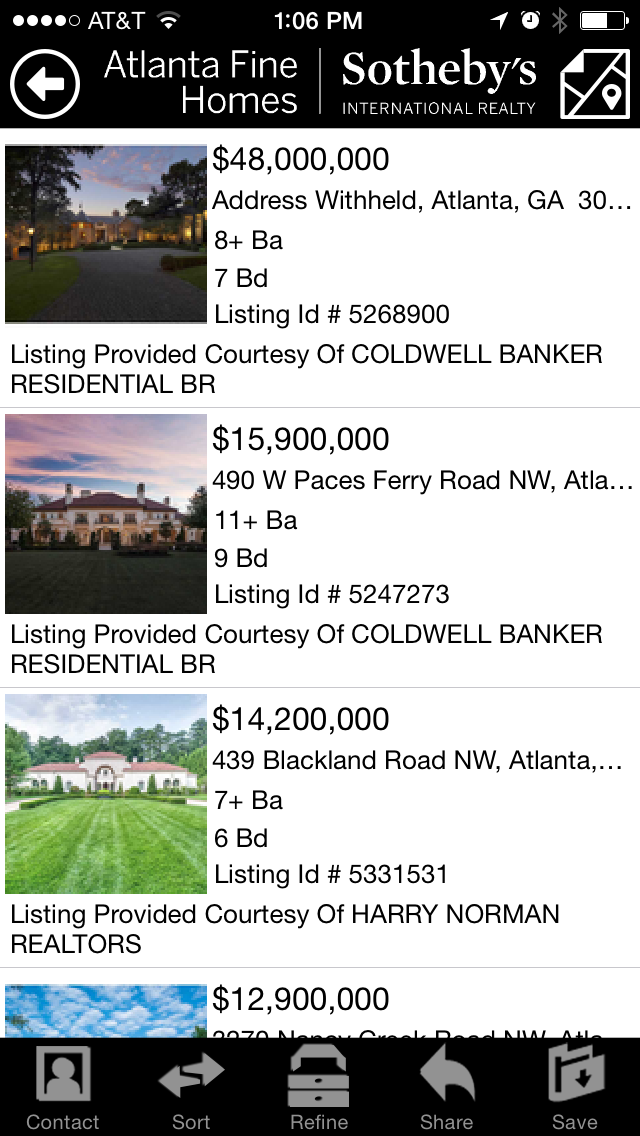 Atlanta Fine Homes SIR iPhone screenshot 2 - Lifestyle app
