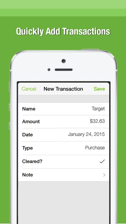 Balance — The Simple Checkbook Register