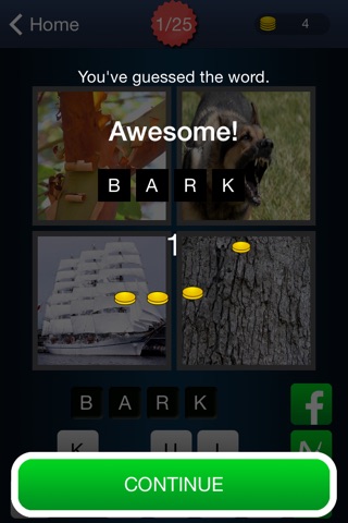 Quad Pic Guess the Word Quiz- Best Brain Teaser Practice Game screenshot 2