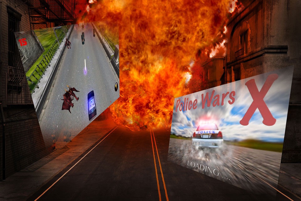 Police Wars X -  Realistic off road Dragon Rally vs  NYC Cops patrol 3D FREE ( new arcade version ) screenshot 2