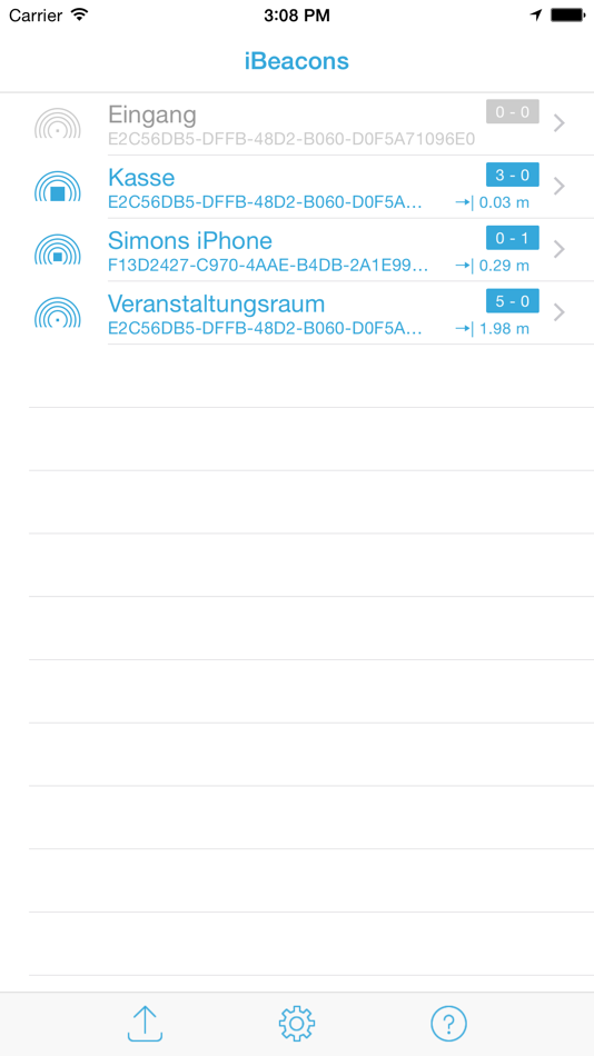 #1. Beacon Verwaltung (iOS) 由: PROJEKTIONISTEN GmbH