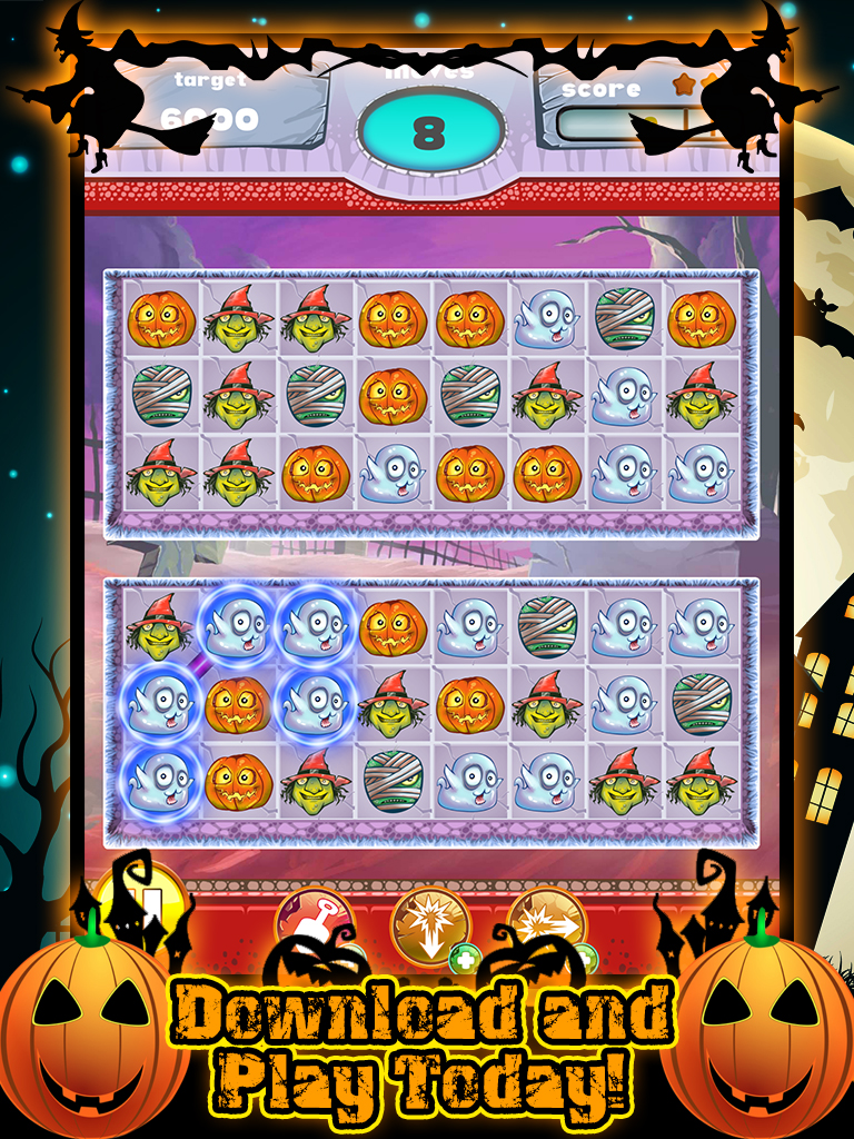 Halloween Match 3 Spooky Holiday Game FREE screenshot 10