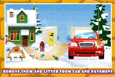 Winter Clean Up - House Room Makeover and CleanUp Game for Children screenshot 3