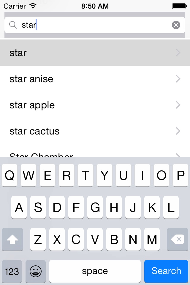 iPhone screenshot