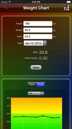 Weight Chart Free iPhone image 1