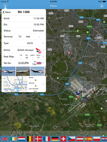 Screenshot #2 for Manchester Airport - iPlane Flight Information