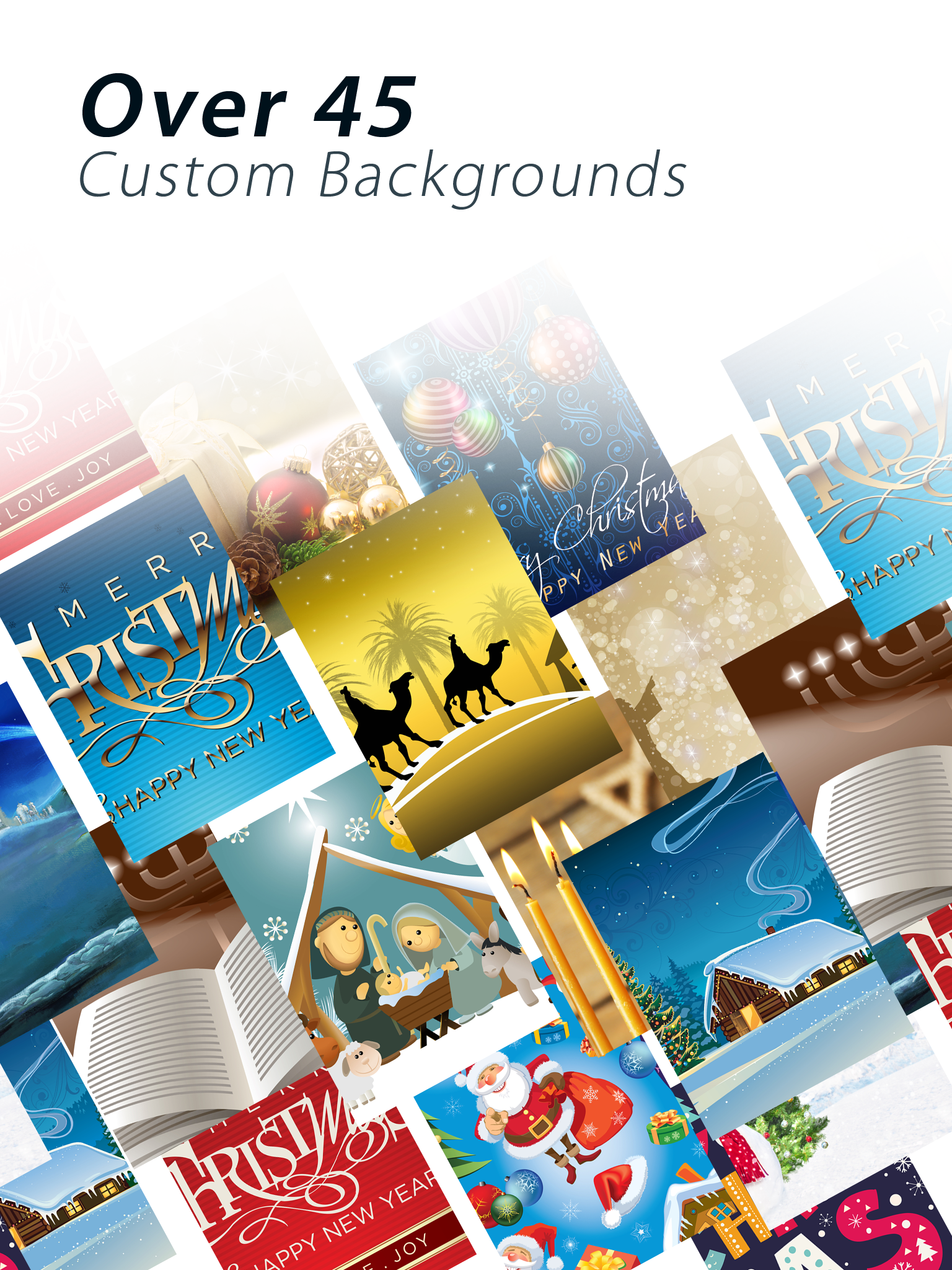 Christmas Holiday Keyboard Background Color Themes for iPhone, iPad, iPod screenshot 5