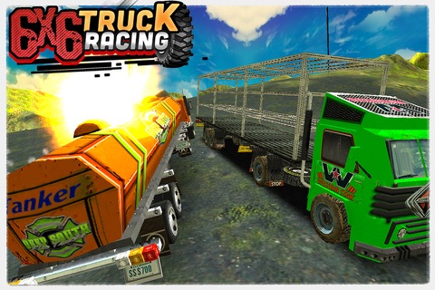 -6X6 Truck Racing - Realistic 3D Monster Truck Lorry Driving Simulator and Race Games screenshot 2