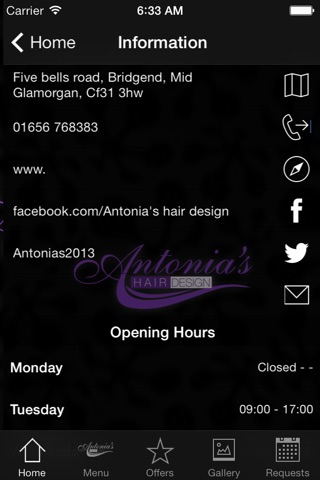 Antonias hair design screenshot 3