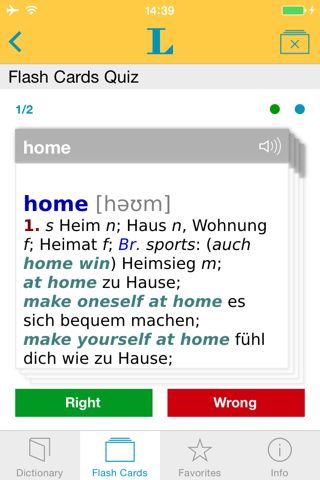 Englisch <-> Deutsch Wörterbuch Basic mit Sprachausgabe screenshot 3