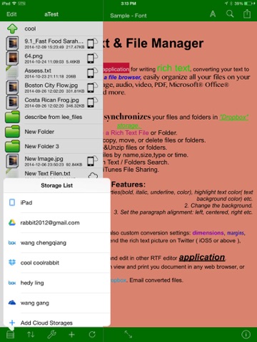 Screenshot #1 for Rich Text & File Manager