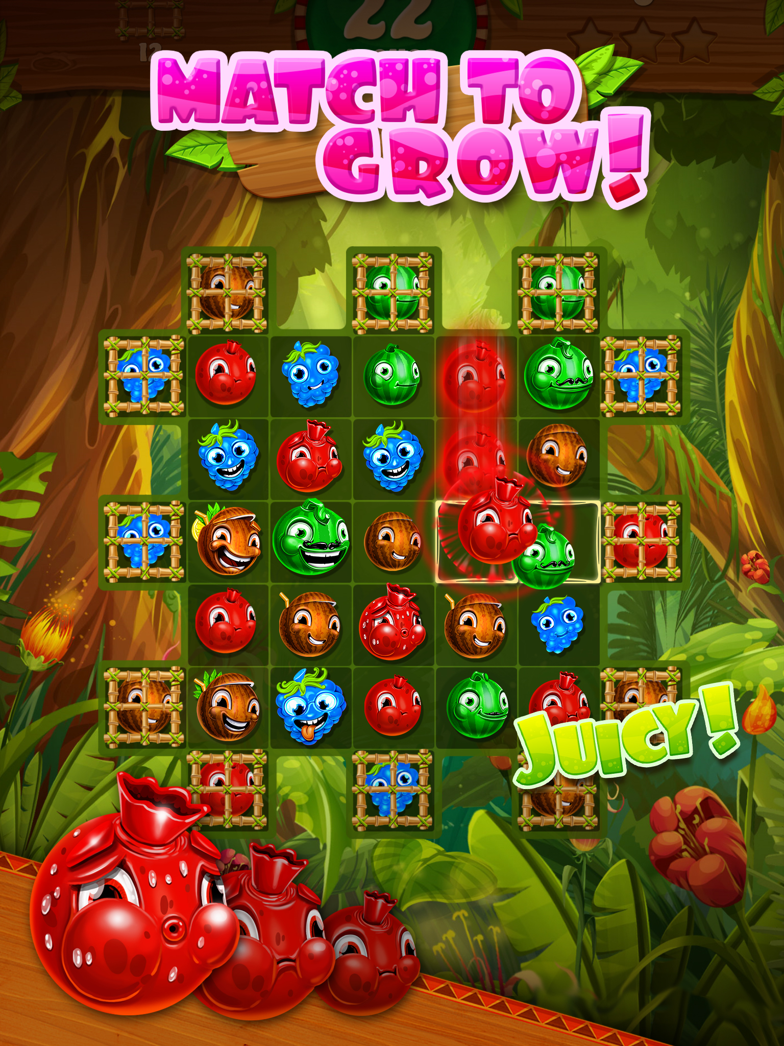 Jungle Jam - Juicy Fruit Match-3 Game screenshot 7