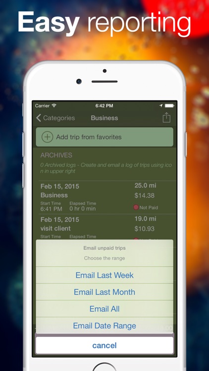 Easy GPS Mileage - Automatic Mileage Deduction Log screenshot-4