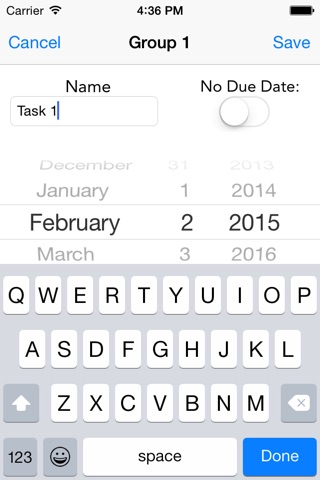 Task Manager for iOS8+ : Tasks and To-Do Lists screenshot 2