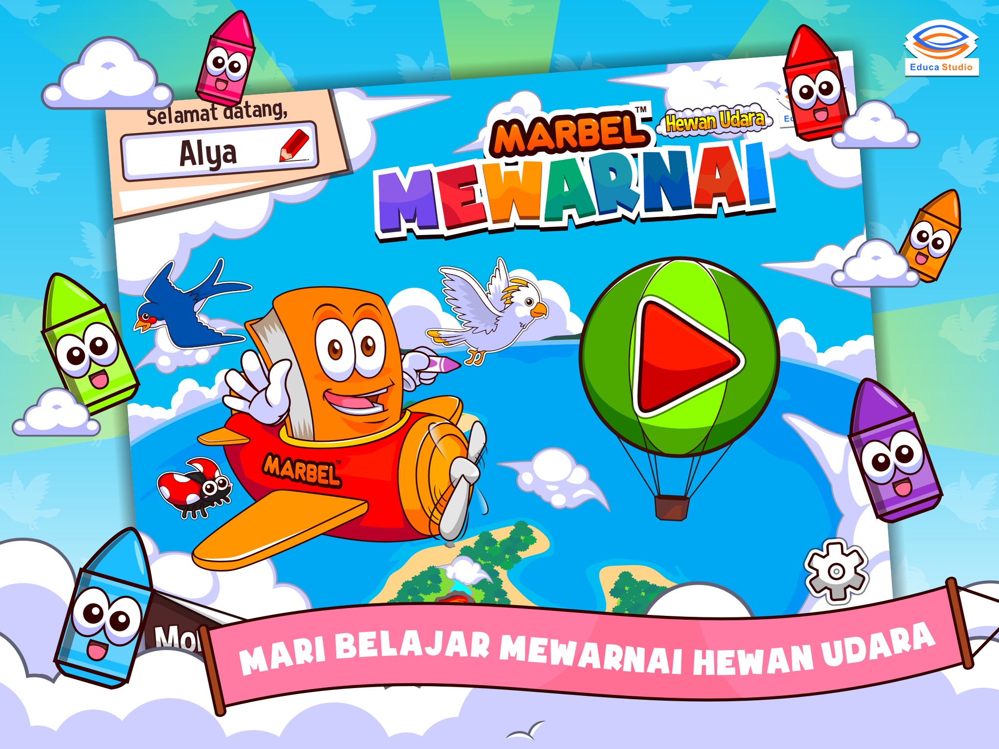 Marbel Mewarnai Hewan Udara screenshot 6