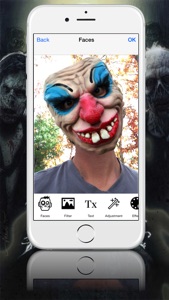 Mask Booth - Transform into a zombie, vampire or scary clown screenshot #5 for iPhone