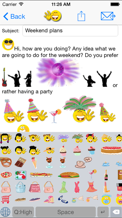 Screenshot #2 pour sMaily free  - the funny smiley icon email App with Stickers for WhatsApp