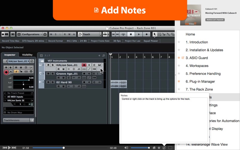 Screenshot #3 pour AV for Cubase 8 101 - Moving Forward With Cubase 8