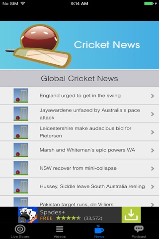 Bazinga Live Cricket Scores screenshot 3