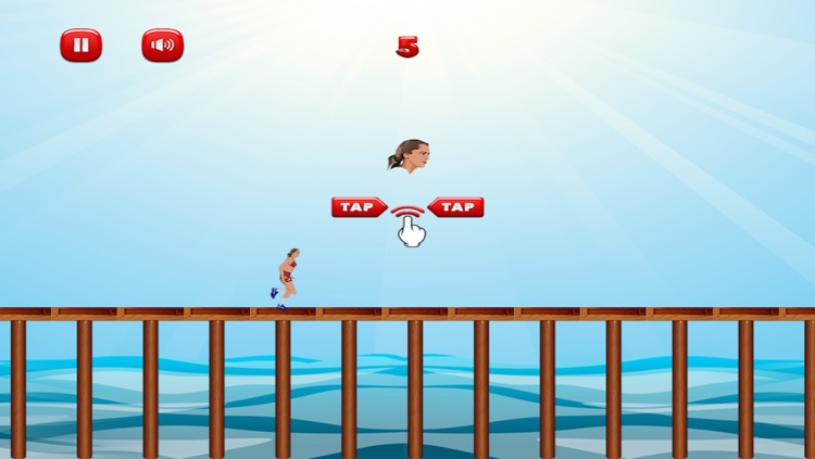 Bikini Beach Babe Jump: Run On the Hot Sand