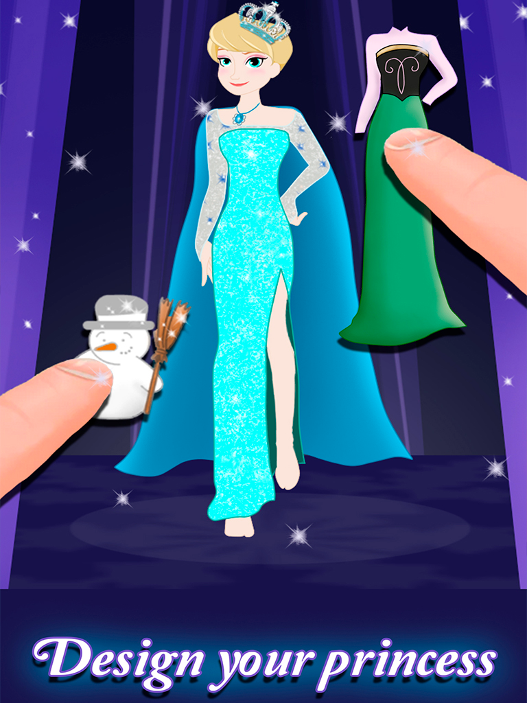 Princess Frozen Dress up and makeover beauty salon for girls