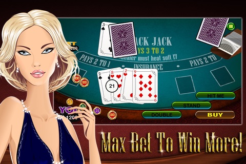 Blackjack 21 Casino - Win Money From Gambling Game screenshot 2