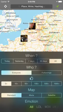 Game screenshot WINKIT - GEOLOCATED SNAPSHOTS & VIDEOS OF WORLD EVENTS apk