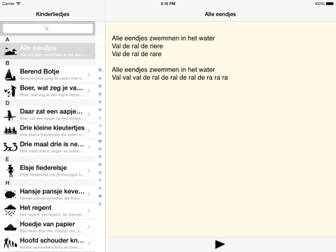 Screenshot #4 pour kinderliedjes
