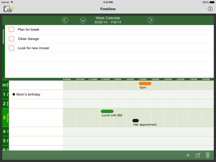 ForeView for iPad:To Do + Bills Tracker screenshot-4