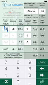 TDF Calculator screenshot