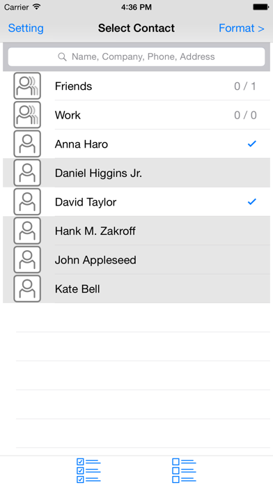 ContactEx app screenshot