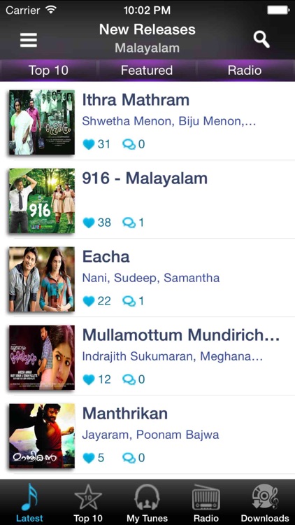 Raaga Malayalam Songs Radios Top 10 Hits Videos Devotional Music