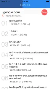 Trace Route Network Utility screenshot #1 for iPhone