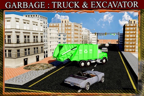 Garbage Truck Simulator with Heavy Excavator Machine screenshot 3