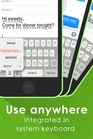 Cool Fonts Keyboard for iOS 8 - better fonts and cool text keyboard for iPhone, iPad, iPod screenshot 2