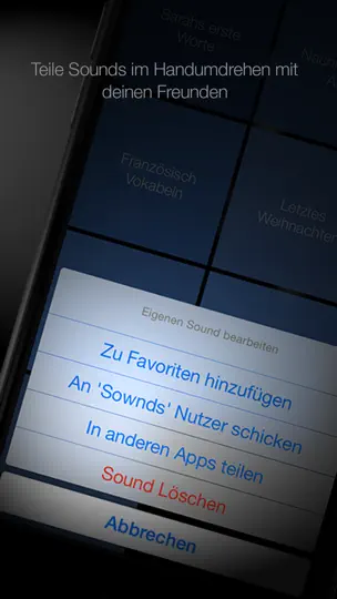 Screenshot von Sownds auf dem iPhone 3