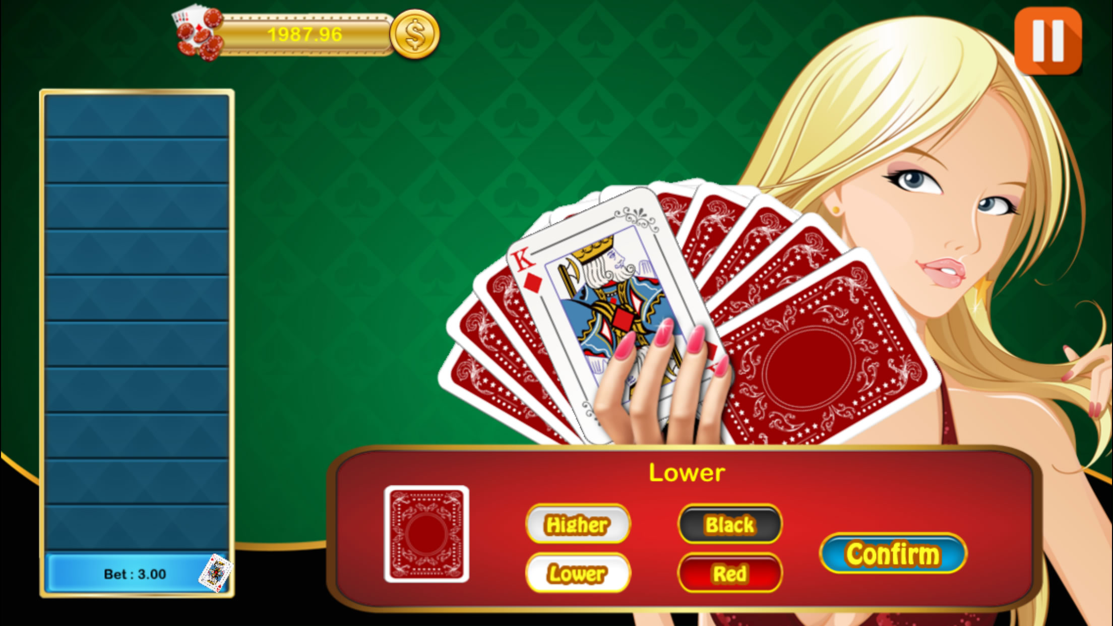HiLo Card Casino Game