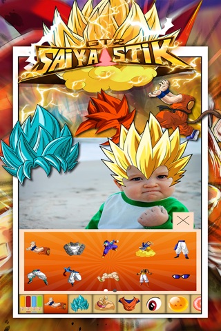 Anime & Manga Goku Saiyan Sticker Camera screenshot 4