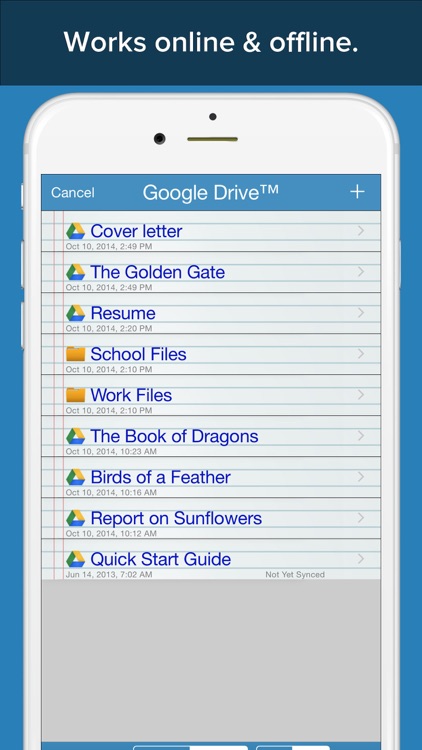 goWriter - Word Processor & Rich Text Document Editor for Google Docs, Google Drive