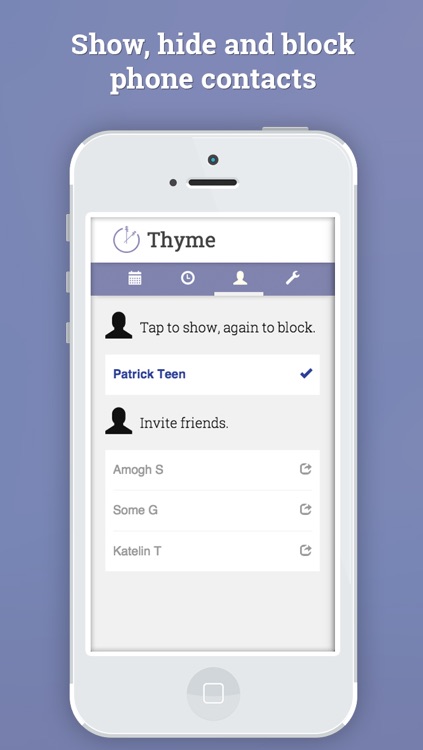 Thyme - see and share availabilities