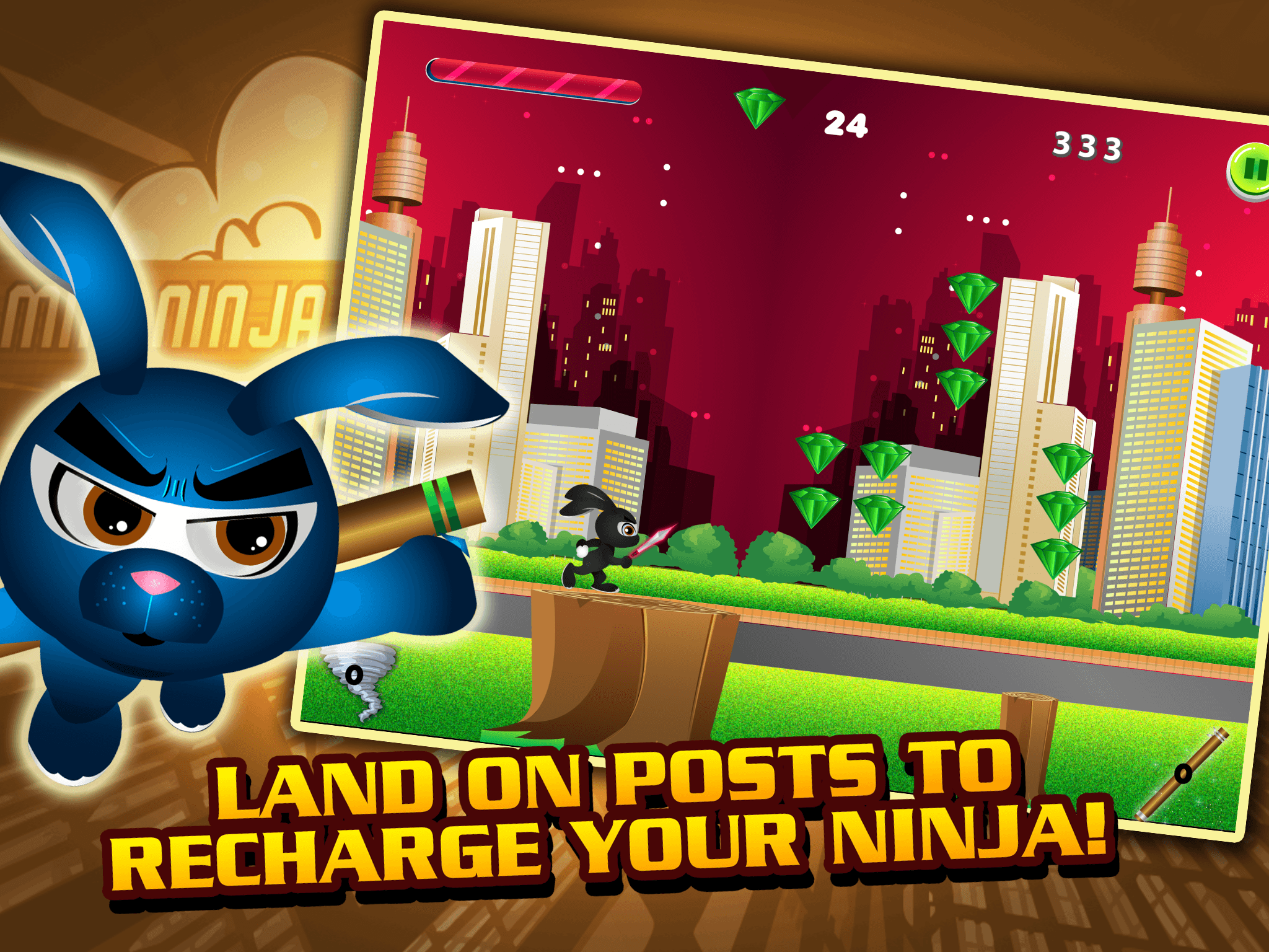 A Mini Ninja Rabbit Race Jump Kick Fun Run Game For Kids screenshot 9