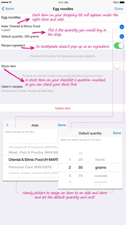 Grocery List Generator - Create shopping lists and store all your recipes.